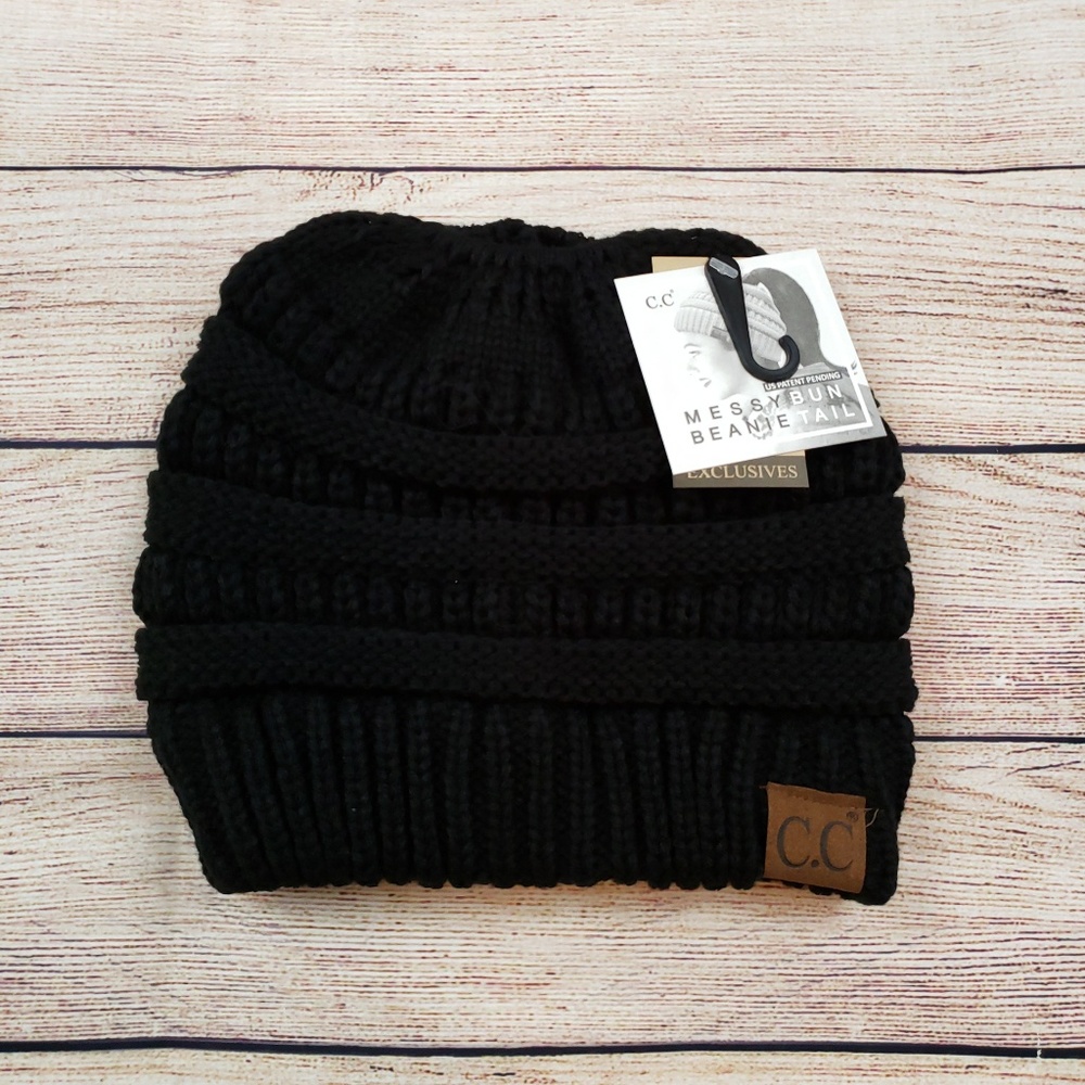 C.C brand messy bun beanie tail hat